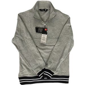 Under Armour Mens Quarter 1/4 Zip Gray Sweatshirt Sz Small S 1341683 035